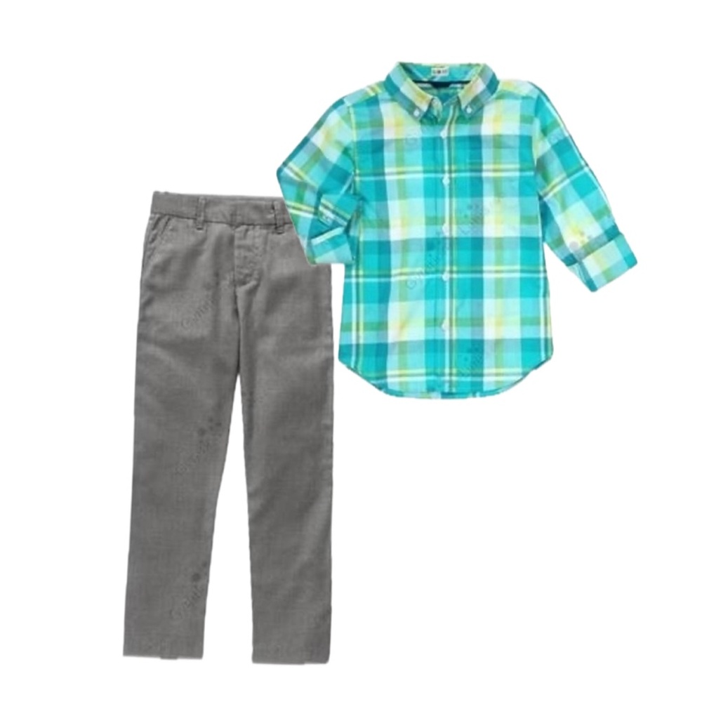 Gymboree Dressed Up Outfit Button Down and Prep Fit Dress Pants - Slim